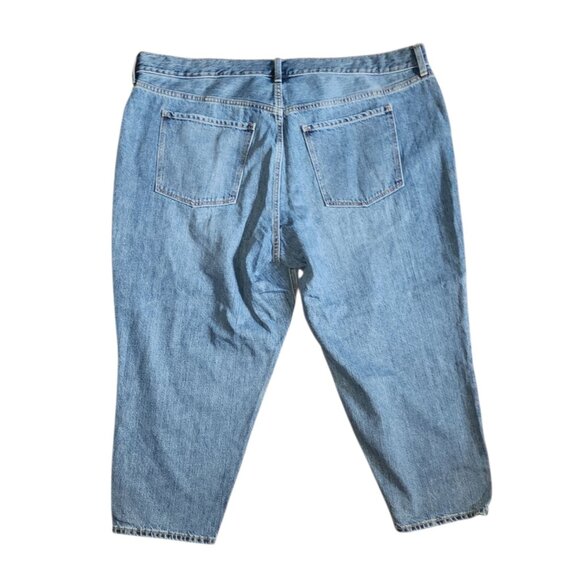 Old Navy Jeans Womens Plus Size 22 High Rise Slouchy Taper Blue Denim‎ New NWT - Picture 7 of 7